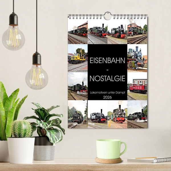 Produktbild: EISENBAHN - NOSTALGIE - 2026 (Wandkalender 2026 DIN A4 hoch), CALVENDO Monatskalender