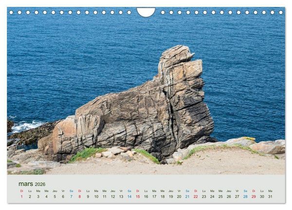 Produktbild: T&ecirc;tes de pierre sur les c&ocirc;tes de Bretagne (Calendrier mural 2026 DIN A4 vertical), CALVENDO calendrier mensuel