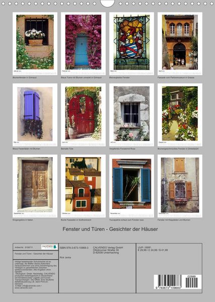Produktbild: Fenster und T&uuml;ren - Gesichter der H&auml;user (Wandkalender 2022 DIN A3 hoch)