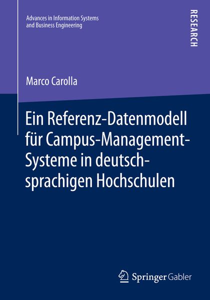 Produktbild: Ein Referenz-Datenmodell f&uuml;r Campus-Management-Systeme in deutschsprachigen Hochschulen