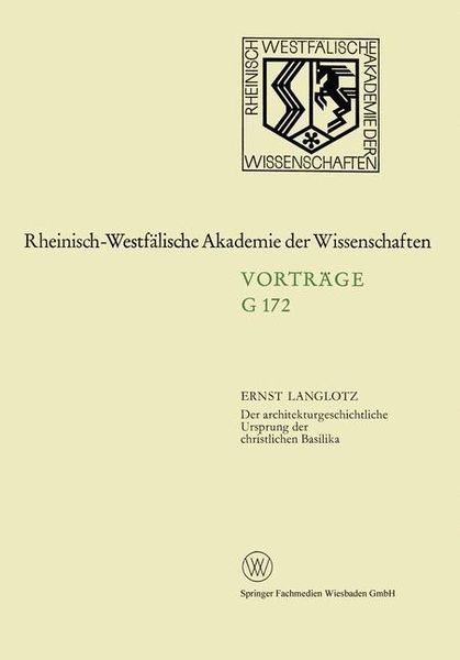Produktbild: Der architekturgeschichtliche Ursprung der christlichen Basilika