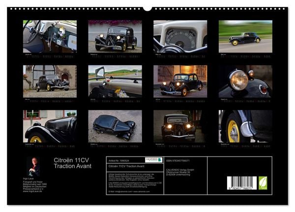 Produktbild: Citro&euml;n 11CV Traction Avant (hochwertiger Premium Wandkalender 2026 DIN A2 quer), Kunstdruck in Hochglanz