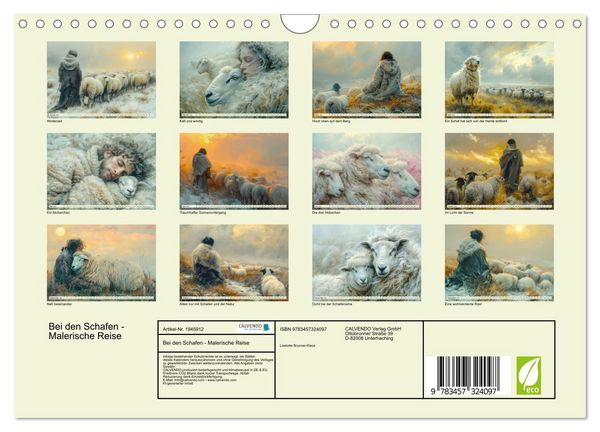 Produktbild: Bei den Schafen - Malerische Reise (Wandkalender 2026 DIN A4 quer), CALVENDO Monatskalender