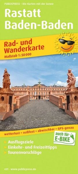Produktbild: Rastatt, Baden-Baden. Rad- und Wanderkarte