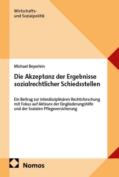 Produktbild: Die Akzeptanz der Ergebnisse sozialrechtlicher Schiedsstellen
