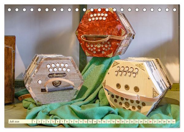 Produktbild: Concertina und Bandoneon (Tischkalender 2026 DIN A5 quer), CALVENDO Monatskalender