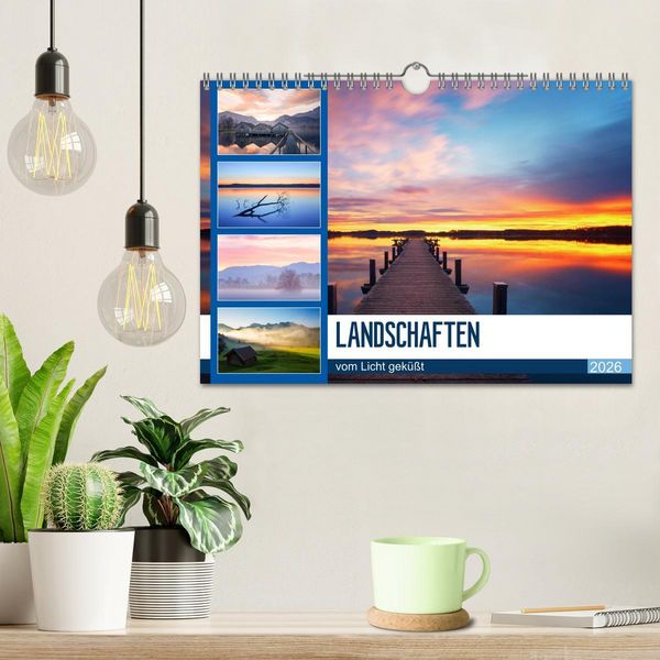 Produktbild: Landschaften vom Licht gek&uuml;&szlig;t (Wandkalender 2026 DIN A4 quer), CALVENDO Monatskalender