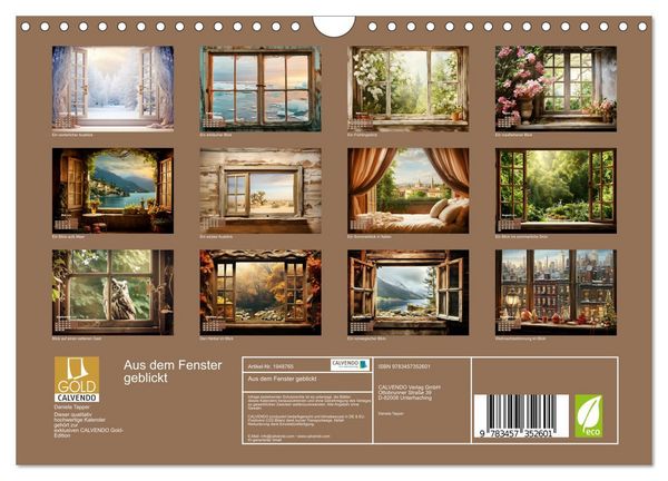 Produktbild: Aus dem Fenster geblickt (Wandkalender 2026 DIN A4 quer), CALVENDO Monatskalender