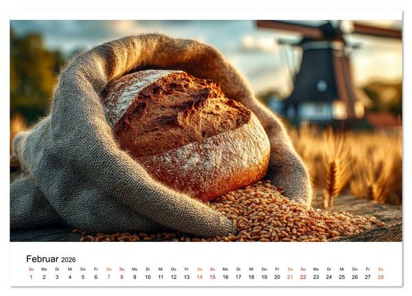 Produktbild: K&uuml;chenkalender Brot (Wandkalender 2026 DIN A2 quer), CALVENDO Monatskalender