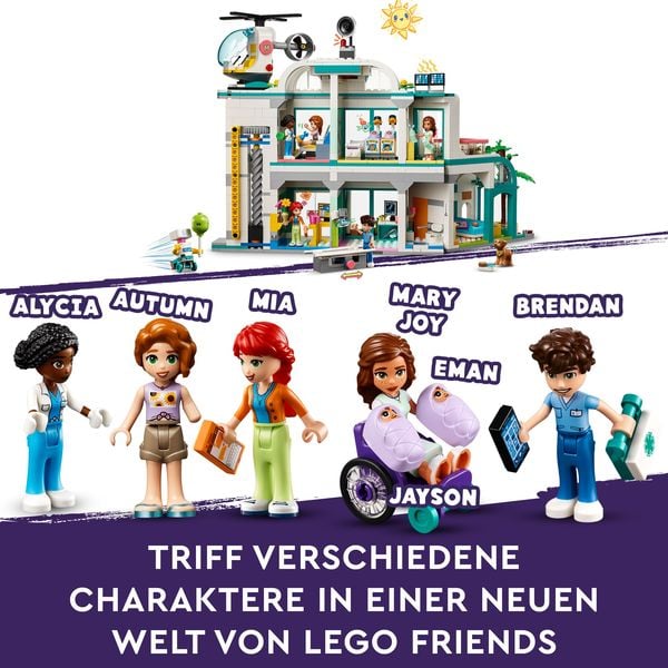 Produktbild: LEGO Friends 42621 Heartlake City Krankenhaus, Set mit Spielzeug-Hubschrauber