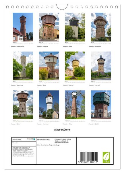 Produktbild: Wassert&uuml;rme (Wandkalender 2026 DIN A4 hoch), CALVENDO Monatskalender
