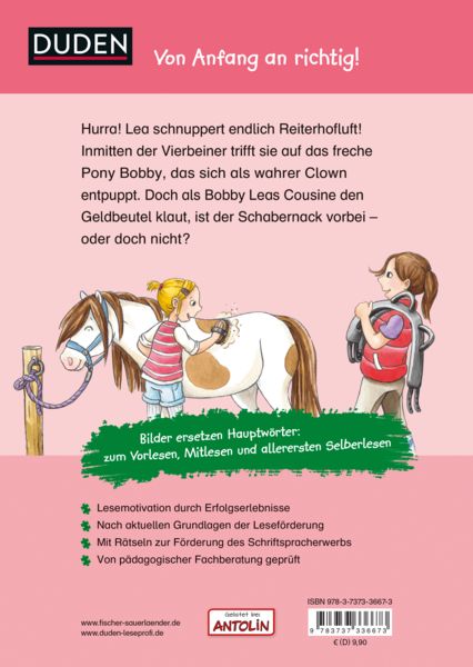 Produktbild: Duden Leseprofi &ndash; Mit Bildern lesen lernen: Ausflug zum Reiterhof, Erstes Lesen