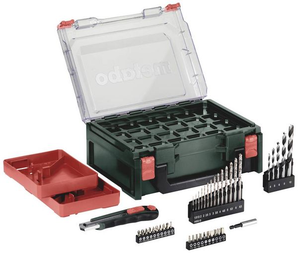Produktbild: Metabo PowerMaxx BS Basic Set 600080710 Akku-Bohrschrauber 12 V 2 Ah Li-Ion inkl. 2. Akku, inkl. Ladeger&auml;t, b&uuml;rstenlos, inkl. Koffer, mit Zubeh&ouml;r