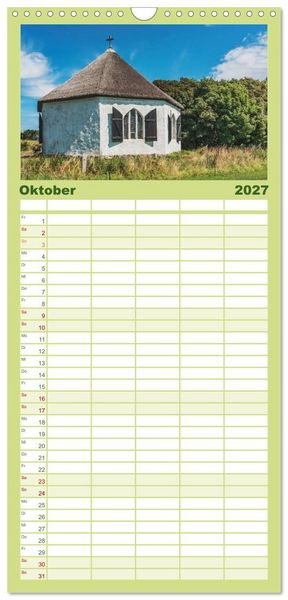 Produktbild: Familienplaner 2027 - Entdeckungen auf der Insel R&uuml;gen mit 5 Spalten (Wandkalender, 21 x 45 cm) CALVENDO