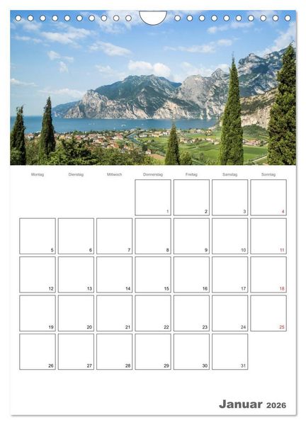 Produktbild: GARDASEE Terminplaner (Wandkalender 2026 DIN A4 hoch), CALVENDO Monatskalender
