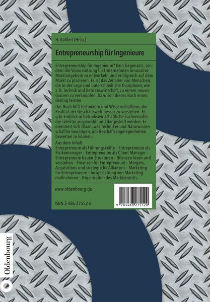 Produktbild: Entrepreneurship für Ingenieure