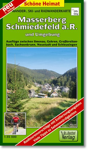 Produktbild: Wander-, Ski- und Radwanderkarte Masserberg Schmiedefeld a.R. und Umgebung