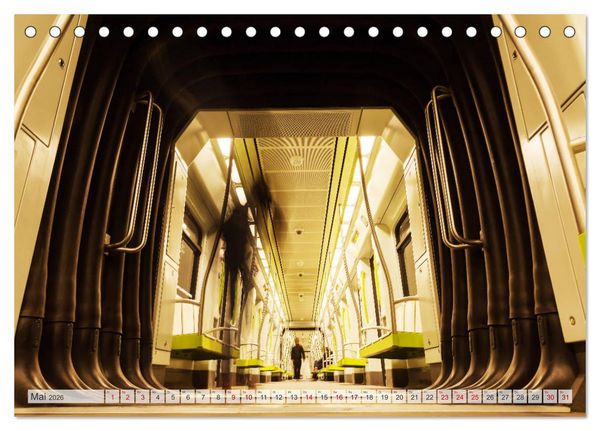 Produktbild: U-Bahn - Szenen an U-Bahnstationen in Europa und New York (Tischkalender 2026 DIN A5 quer), CALVENDO Monatskalender