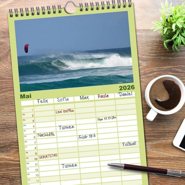 Produktbild: Familienplaner 2026 - Hawaii - Land of Aloha mit 5 Spalten (Wandkalender, 21 x 45 cm) CALVENDO