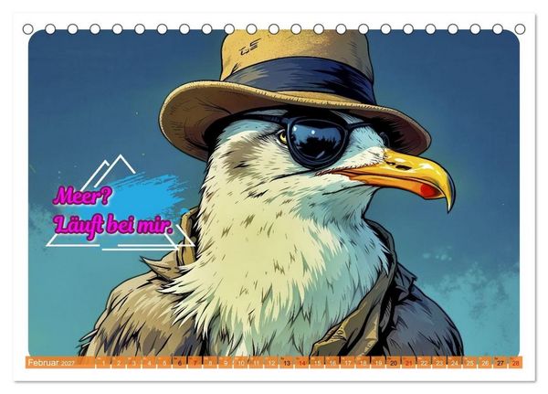 Produktbild: Norddeutsch Cool - Comic (Tischkalender 2027 DIN A5 quer), CALVENDO Monatskalender
