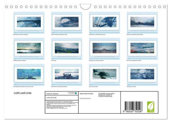 Produktbild: Licht und Linie (Wandkalender 2027 DIN A4 quer), CALVENDO Monatskalender