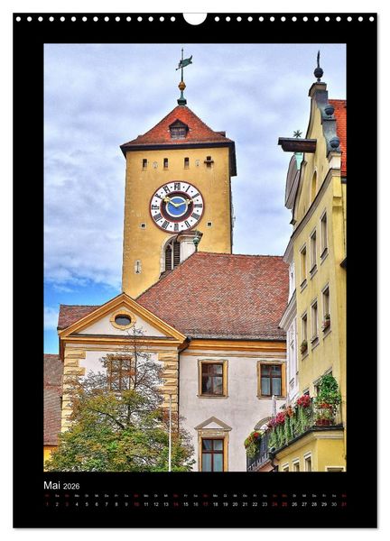 Produktbild: Gassen und T&uuml;rme in Regensburg (Wandkalender 2026 DIN A3 hoch), CALVENDO Monatskalender