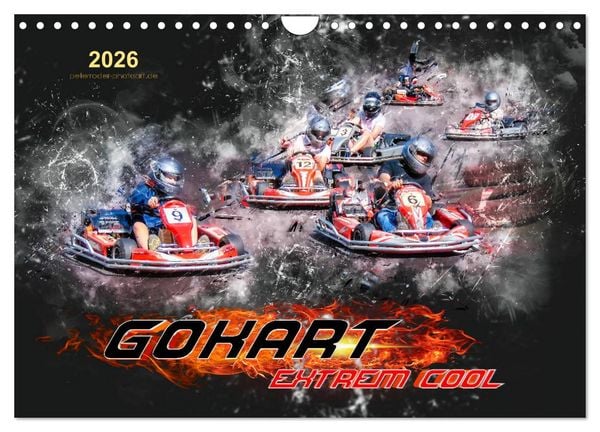 Produktbild: GoKart - extrem cool (Wandkalender 2026 DIN A4 quer), CALVENDO Monatskalender