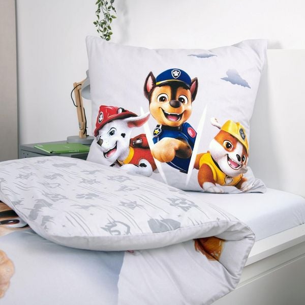 Produktbild: Herding 4632649050 - Paw Patrol, Adventure Bay Heroes, Bettw&auml;sche-Set, Baumwolle/Flanell, 80 x 80 cm, 135 x 200 cm