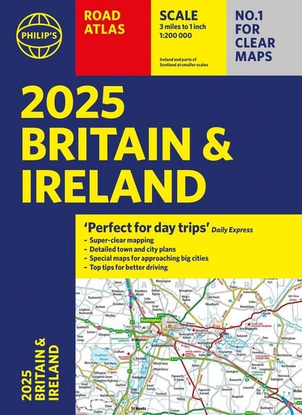 Produktbild: 2025 Philip's Road Atlas Britain and Ireland