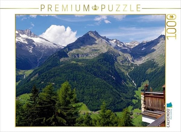 CALVENDO Puzzle Blick von der Kristallalm zu den Zillertaler Alpen | 1000 Teile Lege-Größe 64x48cm Foto-Puzzle für glückliche Stunden