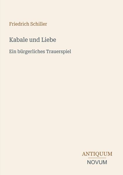 Produktbild: Kabale und Liebe