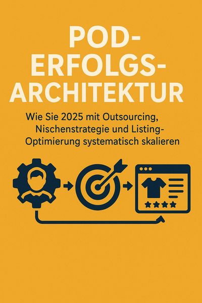 Produktbild: POD-Erfolgsarchitektur: Wie Sie 2025 mit Outsourcing, Nischenstrategie und Listing-Optimierung systematisch skalieren