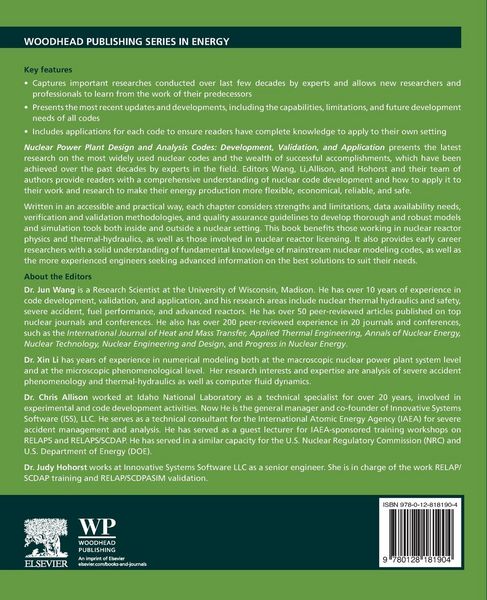 Produktbild: Nuclear Power Plant Design and Analysis Codes