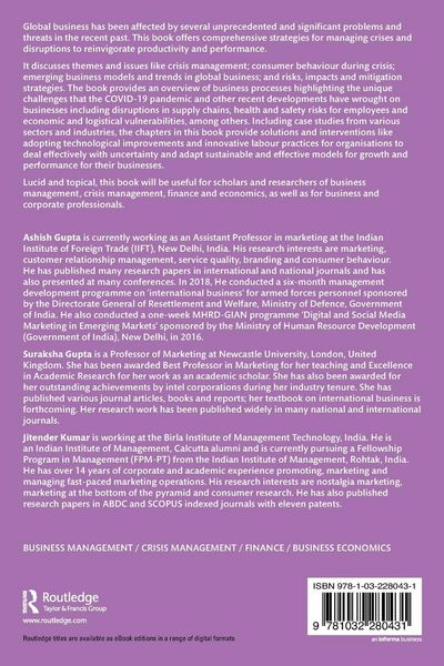 Produktbild: Managing and Strategising Global Business in Crisis