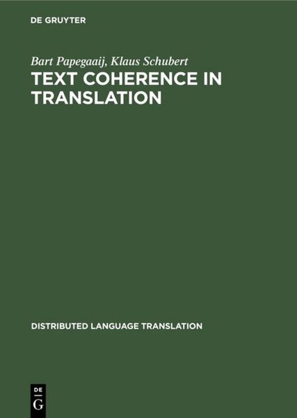Produktbild: Text Coherence in Translation