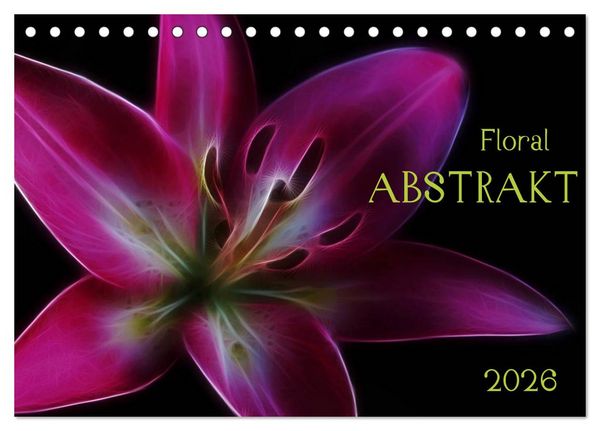 Produktbild: Floral Abstrakt 2026 (Tischkalender 2026 DIN A5 quer), CALVENDO Monatskalender