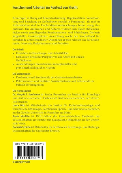 Produktbild: Forschen und Arbeiten im Kontext von Flucht