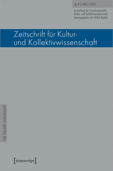 Produktbild: Zeitschrift f&uuml;r Kultur- und Kollektivwissenschaft