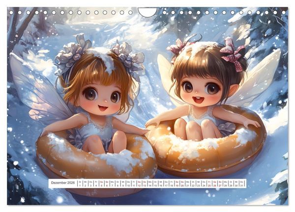 Produktbild: Magische Elfen - S&uuml;&szlig;e Elfen im Manga-Stil f&uuml;r ein zauberhaftes Jahr (Wandkalender 2026 DIN A4 quer), CALVENDO Monatskalender