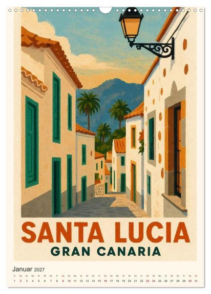 Produktbild: City Poster Gran Canaria (Wandkalender 2027 DIN A3 hoch), CALVENDO Monatskalender