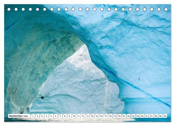 Produktbild: Eisberge - Gr&ouml;nlands magische Eisgestalten (Tischkalender 2026 DIN A5 quer), CALVENDO Monatskalender