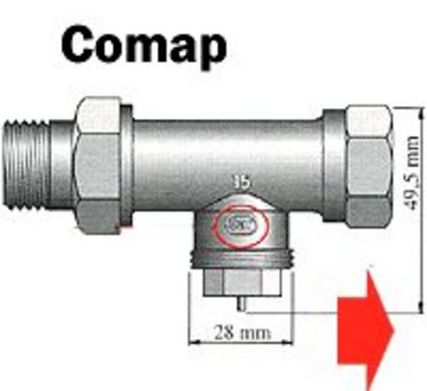 Produktbild: 700103 Heizk&ouml;rper-Ventil-Adapter Passend f&uuml;r Heizk&ouml;rper Comap