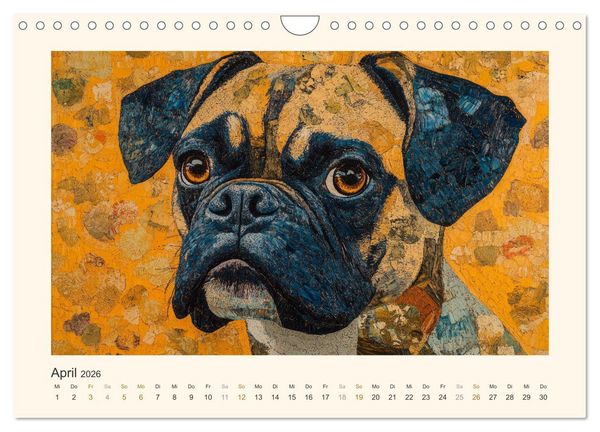 Produktbild: Bunte Boxer (Wandkalender 2026 DIN A4 quer), CALVENDO Monatskalender