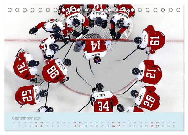 Produktbild: Eishockey! Schneller, h&auml;rter, das Powergame! (Tischkalender 2026 DIN A5 quer), CALVENDO Monatskalender