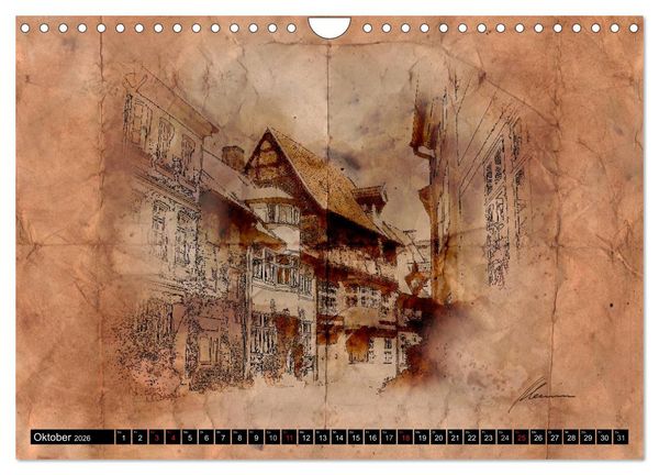 Produktbild: L&uuml;neburger Skizzen (Wandkalender 2026 DIN A4 quer), CALVENDO Monatskalender