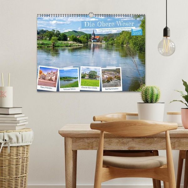 Produktbild: Die Obere Weser - Von Hannoversch M&uuml;nden bis Bad Karlshafen (Wandkalender 2027 DIN A3 quer), CALVENDO Monatskalender