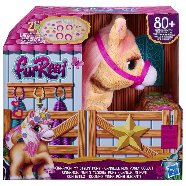 Hasbro F43955L0 - FurReal Cinnamon, Mein stylisches Pony, interaktives Tier mit 80+ Geräusche und Reaktionen
