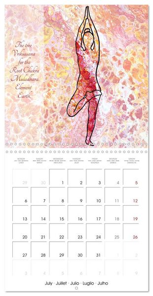 Produktbild: Powerful Chakras Yoga (Wall Calendar 2026 12 &times; 12 Inch) CALVENDO 12 Month Wall Calendar