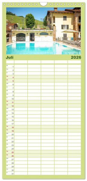 Produktbild: Familienplaner 2026 - Barolo in den H&uuml;geln des Langhe mit 5 Spalten (Wandkalender, 21 x 45 cm) CALVENDO