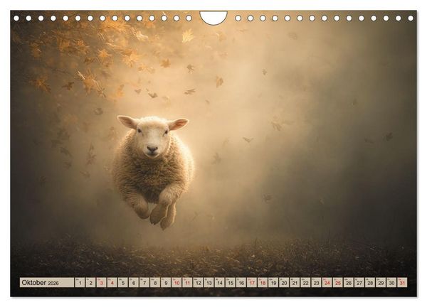 Produktbild: Die unglaublichen Abenteuer eines durchschnittlichen Schafs (Wandkalender 2026 DIN A4 quer), CALVENDO Monatskalender